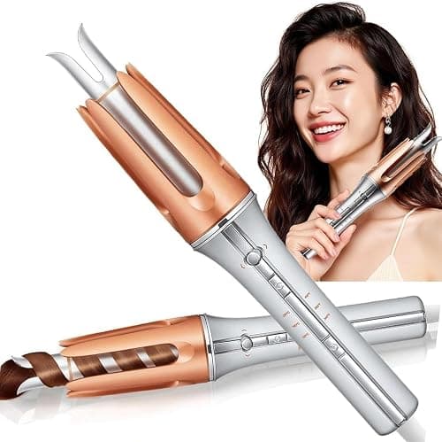 Automatic Hair Curler and Rotating Curling Iron - Smart Cordless Curling Wand with Anti-Scalding Intelligent Sensor, Adjustable Temperature & Timer for Long & Short Hair Styling على Amazon.ae - متتبع الأسعار