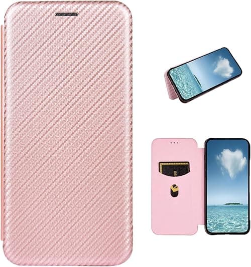 COQUE Case for Motorola Moto G77 5G Phone case,Leather Flip Wallet Case with Card Slot,Carbon Fiber Leather TPU Case Motorola Moto G77 5G-Pink on Amazon.ae - Price Tracker