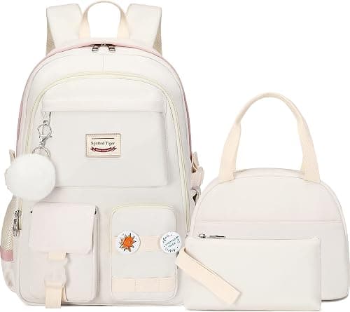 Spotted Tiger School Backpack for Girls Backpack with Lunch Box Anime Bookbag School Bag Kawaii Backpack Set for Teen Girls on Amazon.ae - Price Tracker