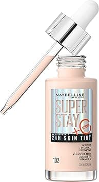 Maybelline Super Stay Up to 24HR Skin Tint, Radiant Light-to-Medium Coverage Foundation, Makeup Infused With Vitamin C, 102, 1 Count on Amazon.ae - Price Tracker