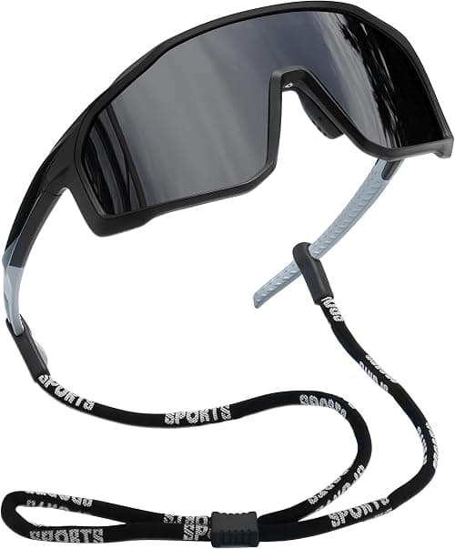 Joopin Wrap Around Sports Sunglasses for Men Women Polarized One-piece Lens on Amazon.ae - Price Tracker