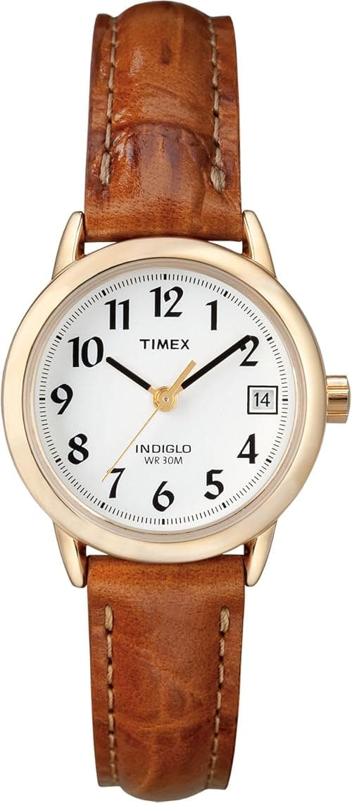 Timex Women's Easy Reader Date Leather Strap 25mm Watch on Amazon.sa - Price Tracker