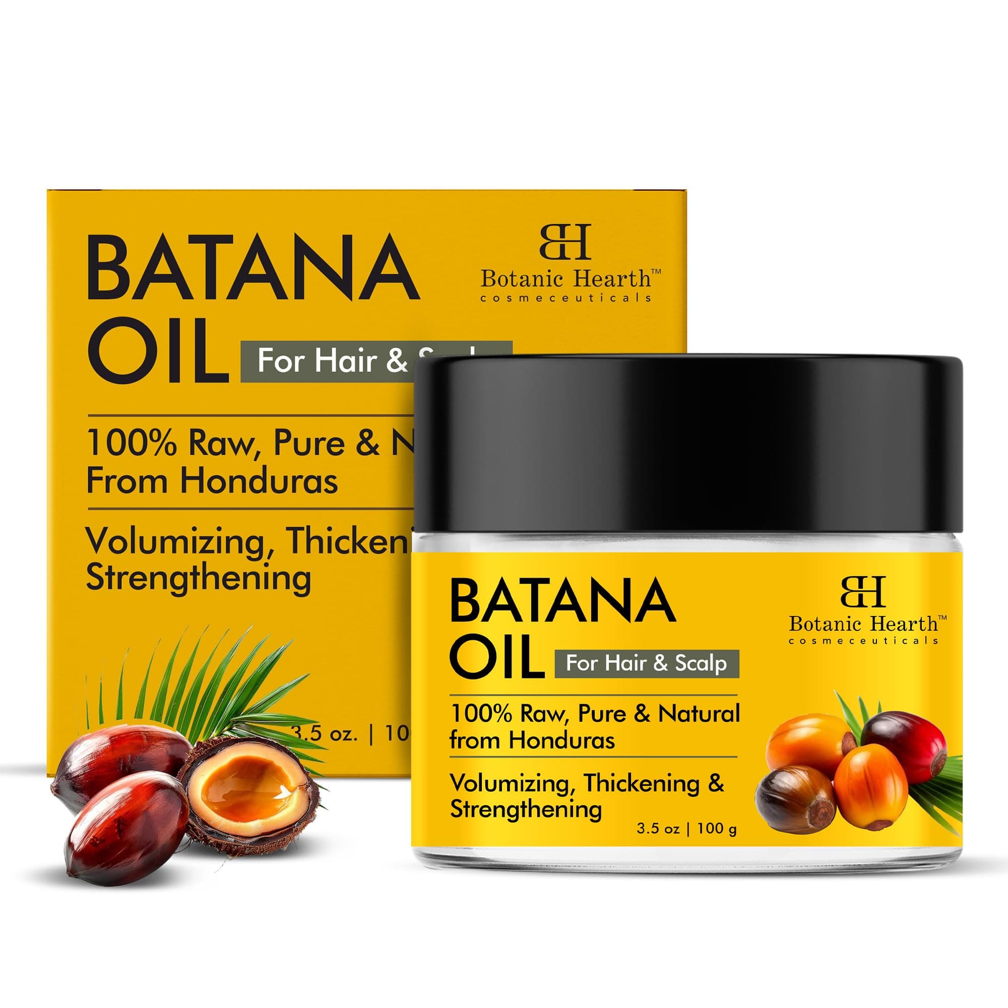 Botanic Hearth Batana Oil for Hair Growth | Batana Butter 100gm |Natural, Unrefined & Organic, Sourced from Honduras - Enhances Hair Thickness, Prevents Hair Loss, Repairs Damaged Hair for Men & Women on Amazon.ae - Price Tracker