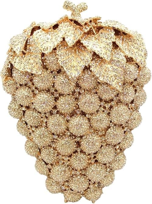 Hollow Carved Grape Rhinestone Evening Clutch Women Luxury Crystal Handbags Purses for Party and Wedding on Amazon.ae - Price Tracker
