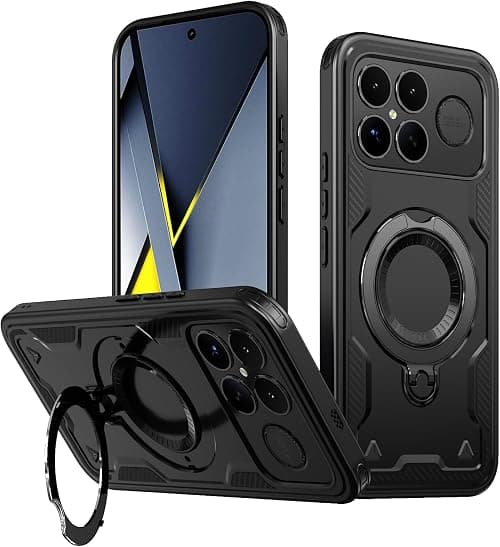 Case for Xiaomi Poco F8 Ultra 5G/Redmi K90 Pro Max 5G, Shockproof Military Protection with 360° Rotatable Metallic Stand Armor Heavy Duty Case for Xiaomi Poco F8 Ultra 5G. Black on Amazon.ae - Price Tracker