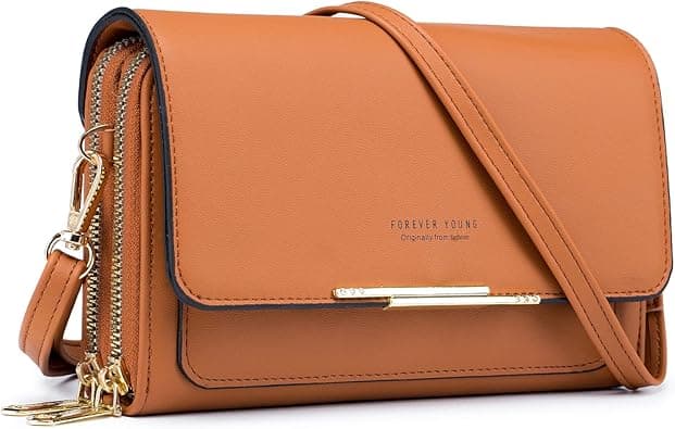 Roulens Women's Mobile Phone Bag with RFID Protection, Shoulder Bag with Removable Wallet, PU Leather Wallet Phone Pouch with Wide Removable and Adjustable Straps on Amazon.ae - Price Tracker