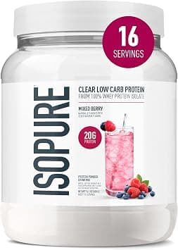 Isopure Protein Powder, Gluten Free, Whey Protein Isolate, Post Workout Recovery Drink Mix, Prime Drink, Infusions- Mixed Berry, 16 Servings on Amazon.sa - Price Tracker