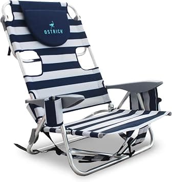 Ostrich Lightweight Portable Outdoor On Your Back Folding Reclining Chair for Lawn Beach Camping with 5 Seat Adjustment Backpack Straps and Cup Holder on Amazon.ae - Price Tracker