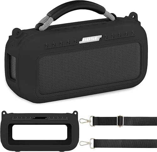 JCHPINE Silicone Cover Case for Bose SoundLink Max Portable Speaker Accessories, Soft Silicone Skin for Bose SoundLink Max Bluetooth Speaker with Shoulder Strap (Black Case) on Amazon - Best Deal Finder