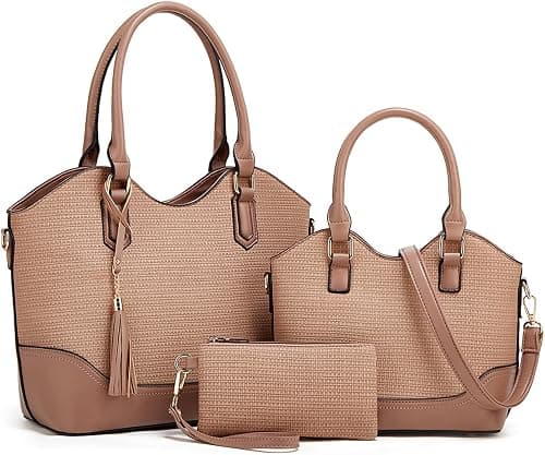 Women Fashion Handbags Wallet Tote Bag Shoulder Bag Satchel Purse Top Handle Set on Amazon.ae - Price Tracker
