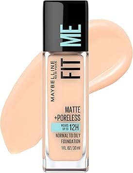 Maybelline Fit Me Matte + Poreless Liquid Foundation Makeup, Ivory, 1 fl; oz; Oil-Free Foundation on Amazon.ae - Price Tracker
