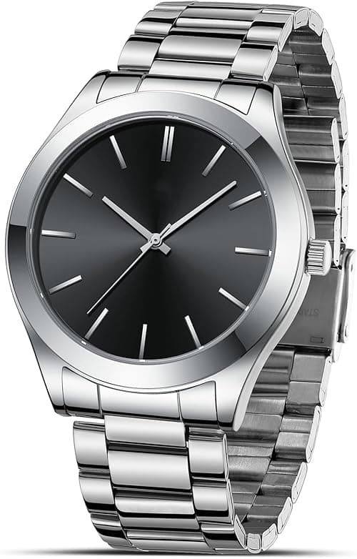 Men's Fashion Watch, Stainless Steel Waterproof Wristwatch for Men, Stylish Business Designer Analog Quartz Watch on Amazon.ae - Price Tracker