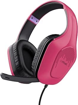 Trust Gaming GXT 418P Rayne Lightweight Gaming Headset for PC Xbox PS4 PS5 Switch Mobile, 50mm Driver, 2m Cable, 3.5mm Audio Jack, Over-Ear Headphones with Cable, Pink on Amazon - Best Deal Finder