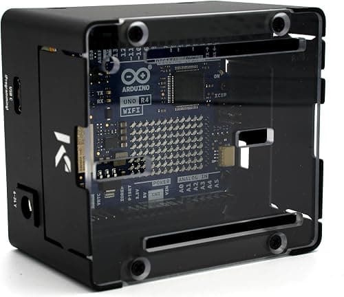 KKSB Cases Arduino UNO R4 Project | Compatible with UNO R4 Minima and UNO R4 WiFi | Space for Ethernet HAT | Transparent Cover | Durable Aluminium with Steel Base على Amazon.ae - متتبع الأسعار