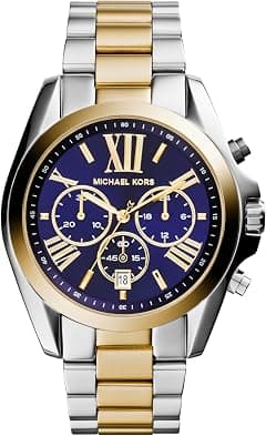 Michael Kors Bradshaw Watch for Women, Chronograph movement with Stainless steel or Leather strap - متتبع أسعار Amazon.sa