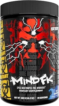Mutant Mind FK Epic Nootropic Pre Workout Brain Supplement For Mental Focus 20 Serve Blue Raspberry 460G on Amazon.ae - Price Tracker