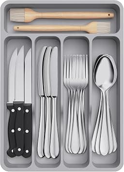 Lifewit Silverware Drawer Organizer Tray, Cutlery Storage for Kitchen on Amazon.ae - Price Tracker