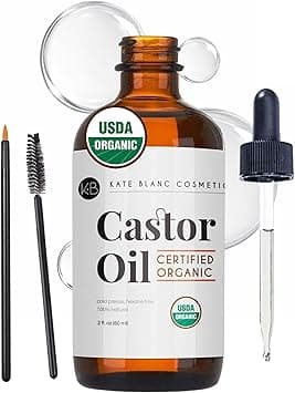 Castor Oil (2oz) USDA Certified Organic, 100% Pure, Cold Pressed, Hexane Free by Kate Blanc. Stimulate Growth for Eyelashes, Eyebrows, Hair. Lash Growth Serum. Brow Treatment. FREE Mascara Starter Kit on Amazon.ae - Price Tracker