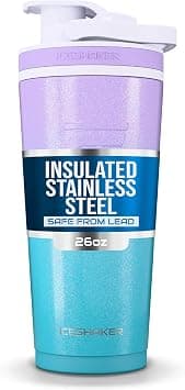 Ice Shaker 26 Oz Shaker Bottle, Stainless Steel Insulated Water Bottle and Protein Shaker, As Seen on Shark Tank على Amazon.ae - متتبع الأسعار