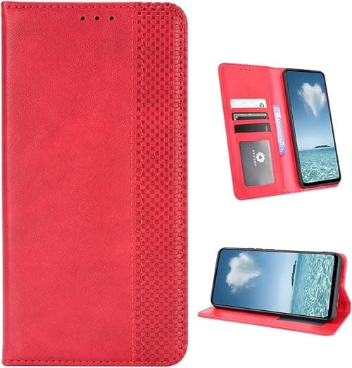 COQUE Case for Xiaomi Poco F8 Ultra 5G,Vintage Stripe Magnetic Buckle Card Slot Wallet Case,Flip Phone Cover for Xiaomi Poco F8 Ultra 5G-Rosso on Amazon.ae - Price Tracker
