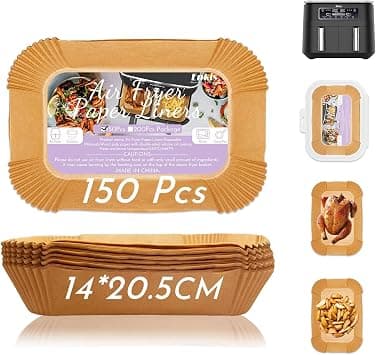 Air Fryer Liners, 150pcs Non-Stick BPA-Free Rectangular Disposable Parchment Paper Liner for Ninja Foodi Stacked DoubleStack Air Fryer (Small-14 * 20.5CM) on Amazon.ae - Price Tracker