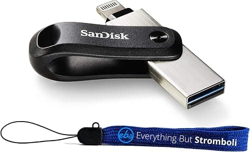 SanDisk 128GB iXpand Go Flash Drive for iPhone, iPad, Computers & Laptops - 2-for-1 USB 3.0 Drive with Type A & Lightning Connectors (SDIX60N-128G-GN6NE) Bundle with 1 Everything But Stromboli Lanyard on Amazon.ae - Price Tracker