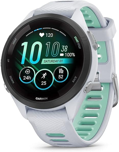 GARMIN Forerunner 265s - 42mm | Runners Smart Watch with 15 Days Battery Life in Smartwatch Mode | Scratch Resistant Touch Screen Amoled Display with Health Tracking and Advanced GPS on Amazon.ae - Price Tracker