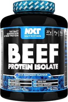 NXT Nutrition Beef Protein Isolate 1.8kg - Blue Raspberry on Amazon - Best Deal Finder