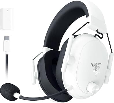 Razer BlackShark V2 HyperSpeed Wireless Esports Gaming Headset: Noise Isolation, 2.4 GHz Wireless, Bluetooth, USB, For PC, Xbox Series, PS4, PS5, Nintendo Switch, Wideband Mic – White Edition on Amazon - Best Deal Finder
