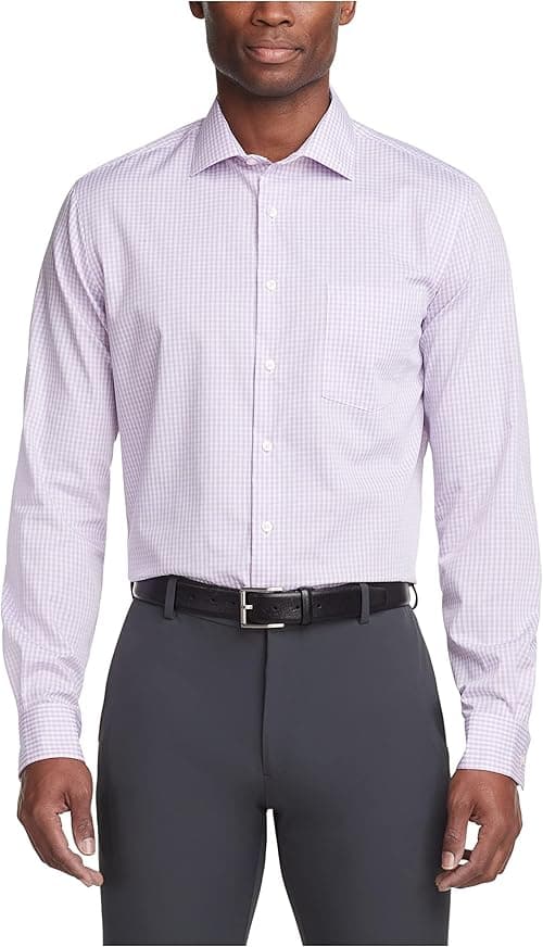 Van Heusen Men's Dress Shirt Regular Fit Flex Collar Check on Amazon.ae - Price Tracker
