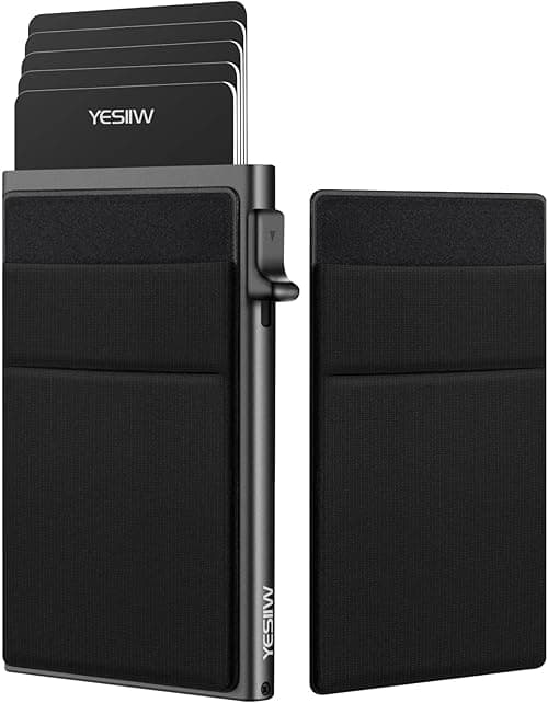 YESIIW Apple Airtag Wallets, Slim Mens Wallets RFID Blocking, Pop Up Credit Card Holder for Men Air tag Wallet on Amazon.ae - Price Tracker