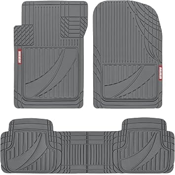 Motor Trend FlexTough Advanced Gray Rubber Car Floor Mats – 3 Piece Trim to Fit Floor Mats for Cars Truck SUV, All Weather Automotive Liners with Traction Grips and Multiple Trim Lines - Amazon.sa Price Tracker