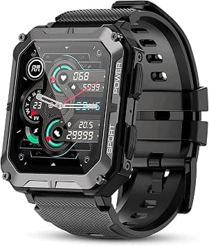 Military Smart Watch with Bluetooth Calling Smartwatch for Men and Women Fitness Tracker with Heart Rate Monitor Sleep and Waterproof على Amazon.ae - متتبع الأسعار
