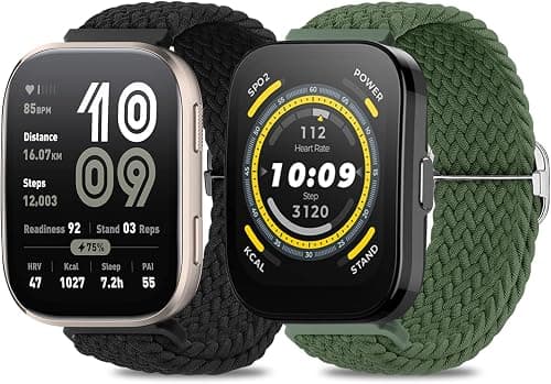 2 Pieces Competitible Watch Straps with Amazfit Bip 6/Bip 5, 22 mm Compatible Wristbands for Amazfit Bip 5/Bip 6 Replacement Elastic Strap on Amazon - Best Deal Finder