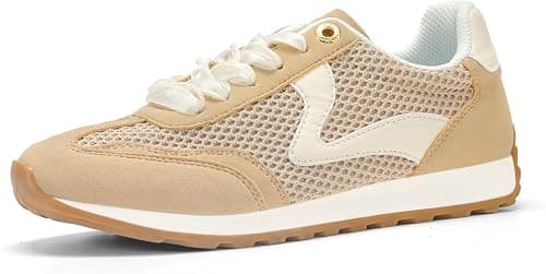 LUCKY STEP Women's Fashion Sneakers Trendy Tennis Shoes Neutral Stylish Retro Trainers Casual Running Walking Shoes on Amazon - Best Deal Finder