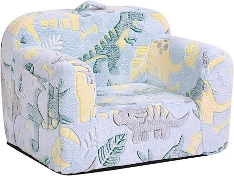 Tiita Kids Sofa, Childrens Couch with Carry Handle, Portable Toddler Foam Sofa Couch,Nursery Kids Couch, Lightweight Kids Chair for Playroom, Dorm Room, Small Space,Faux Fur Dinosaur على Amazon.ae - متتبع الأسعار