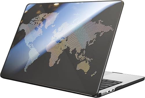 Fintie Case for MacBook Air 13.6 Inch A3240 A3113 A2681 (2022 2023 2024 2025 Release) - Protective Snap On Hard Shell Cover for MacBook Air 13 Inch M2 M3 M4 Chip (World Map) on Amazon.ae - Price Tracker
