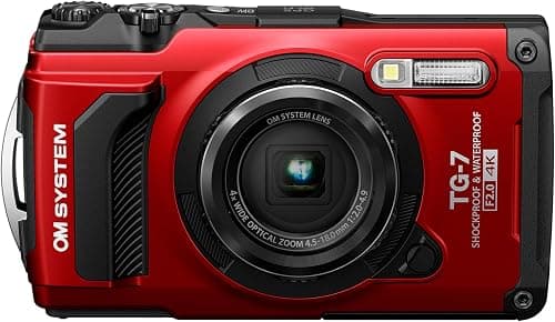 Olympus OM SYSTEM Tough TG-7 Red Underwater Camera, Waterproof, Freeze Proof, High Resolution Bright, 4K Video 44x Macro Shooting (Successor TG-6) on Amazon.ae - Price Tracker