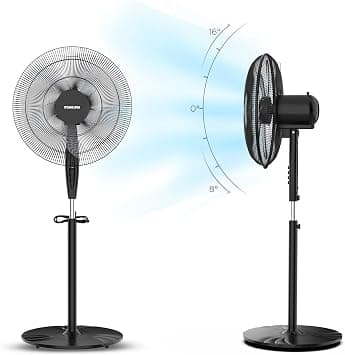 Nikai 16 Inch Pedestal Fan, 45 Watts Power, "T" Class Motor, High-Performance Copper Motor, Wide Angle Oscillation, 5 Leaf "AS" Blades, 3 Speeds, Energy-Efficient, Ideal for Home & Office - NPF1631T on Amazon.ae - Price Tracker