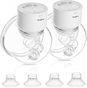Baybee Electric Wearable Breast Pump 2 Pack, 150ml | Hands Free Breastfeeding Pump with 4 Modes, 9 Suction Levels, LED Display, USB-C Charging, Quiet BPA-Free Portable Milk على Amazon.ae - متتبع الأسعار