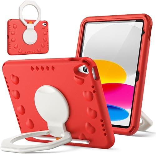 JETech Kids Case for iPad (A16) 11th/10th Gen, Red | For 2025/2022 Model, 360° Rotating Handle Stand, Shockproof Lightweight, Pencil Holder on Amazon.ae - Price Tracker