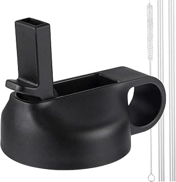 Straw Lid Suitable For Hydro Flask,Straw Cap Wide-Mouth Water Bottle 18 32 40 Ounces (About 1.18 Liters) Wide Mouth, Straw Top Cap Replacement Cap (With 2 Straws And 1 Brush) on Amazon.ae - Price Tracker