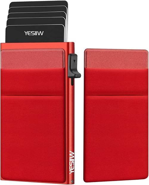 YESIIW Apple Airtag Wallets, Slim Mens Wallets RFID Blocking, Pop Up Credit Card Holder for Men Air tag Wallet on Amazon.ae - Price Tracker