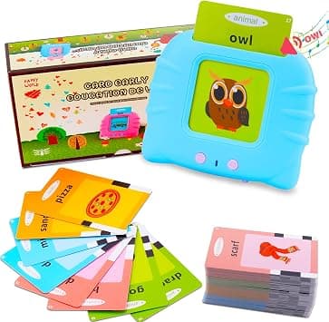 Talking Flash Cards Learning Toys for Toddlers 1-6 Year Old,British English, 224 Words, Audible Educational Toys, Preschool Learning Resource Electronic Interactive Toy Birthday Gifts for Kids-Blue on Amazon - Best Deal Finder