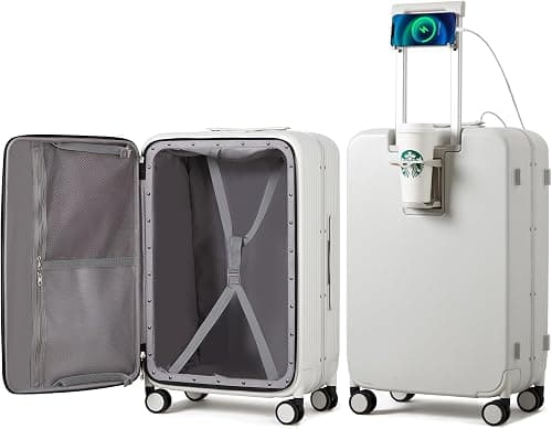 mixi Luggage PC Hardside Rolling Suitcase with Spinner Wheel TSA Lock with Cup Phone Holder on Amazon.ae - Price Tracker