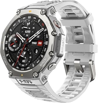 Amazfit T-Rex 3 Rugged Military Smart Watch 48mm, GPS (with Privacy), Offline Maps, Long Battery Life,328 Feet Water-Resistant, 170 Fitness/Sport Modes, AI, Voice Control, for Android or iPhone, Gray on Amazon.sa - Price Tracker