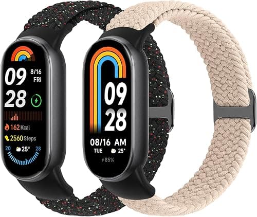 XANS 2 Pack Braided Band Compatible with Xiaomi Smart Band 10/Xiaomi Smart Band 9,Soft Nylon Adjustable Replacement WristStrap for Xiaomi Mi Band 8 Women Men on Amazon.sa - Price Tracker