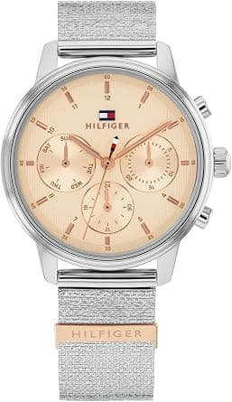 Tommy Hilfiger Analogue Multifunction Quartz Watch for Women with Rose Gold Colored Stainless Steel Bracelet - 1782806 on Amazon - Best Deal Finder