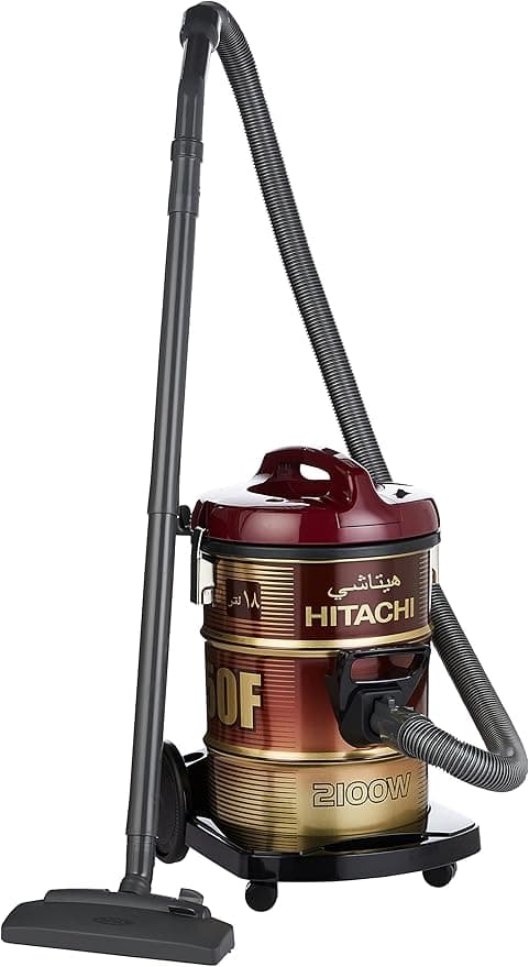 Hitachi Drum Vacuum Cleaner 2100 Watts, 18 Liters Tank Dust Capacity With 7.8M Extra Long Power Code, Removable & Washable Filter, Rug-Floor Nozzle, Best For Home, Office & Mosque, CV950F24CBSWR on Amazon.ae - Price Tracker