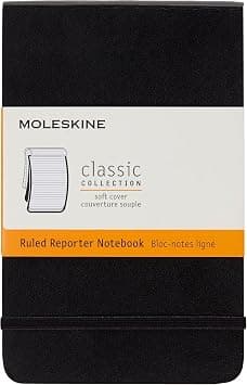 Moleskine Reporter Notebook, Pocket, Ruled, Black, Soft Cover (3.5 X 5.5) on Amazon.ae - Price Tracker